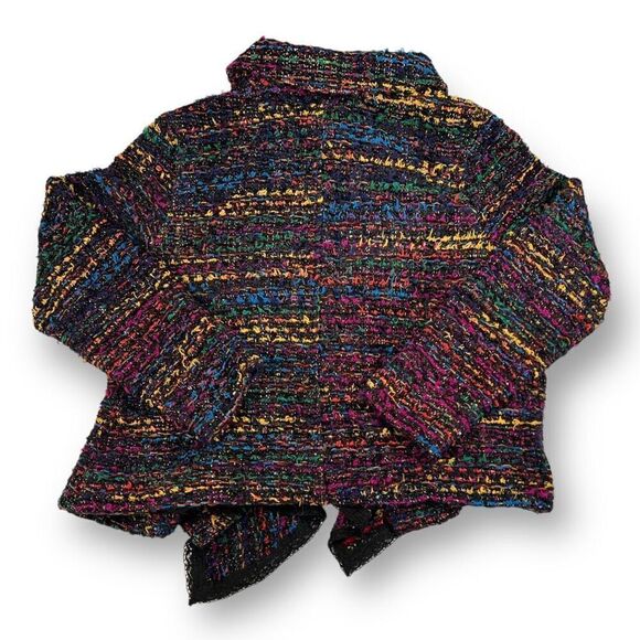 Berek Neiman Marcus Tweed Ruffle Harmony Jacket Size Large - Picture 3 of 5